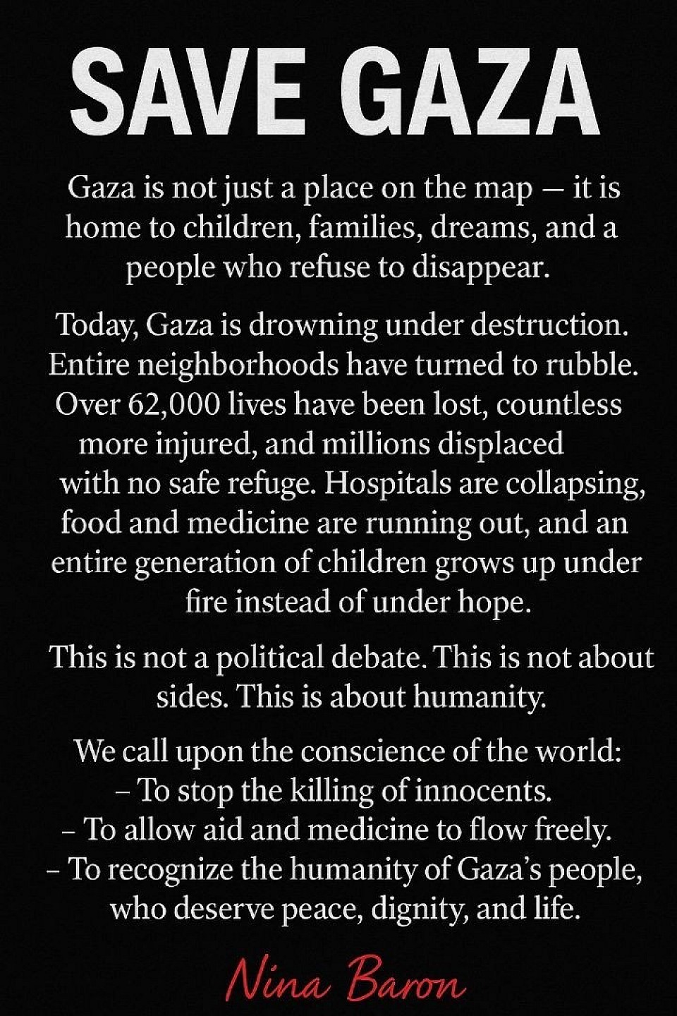 My message to humanity and the living conscience, to the free world....11:26  19 Aug 25 from Bath, England