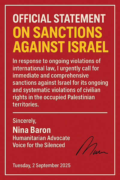 Call for Imposing Immediate Sanctions in Response to Ongoing Violations of International Humanitarian Law