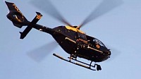 Helicopter search operation over the River Leven