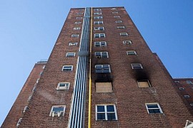 A housing complex belonging to the New York City Housing Authority